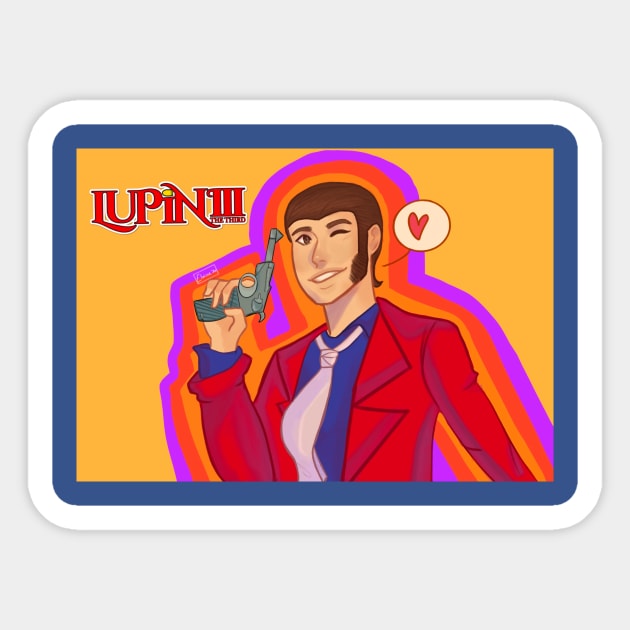 Lupin the Third Sticker by ElizabethElaine